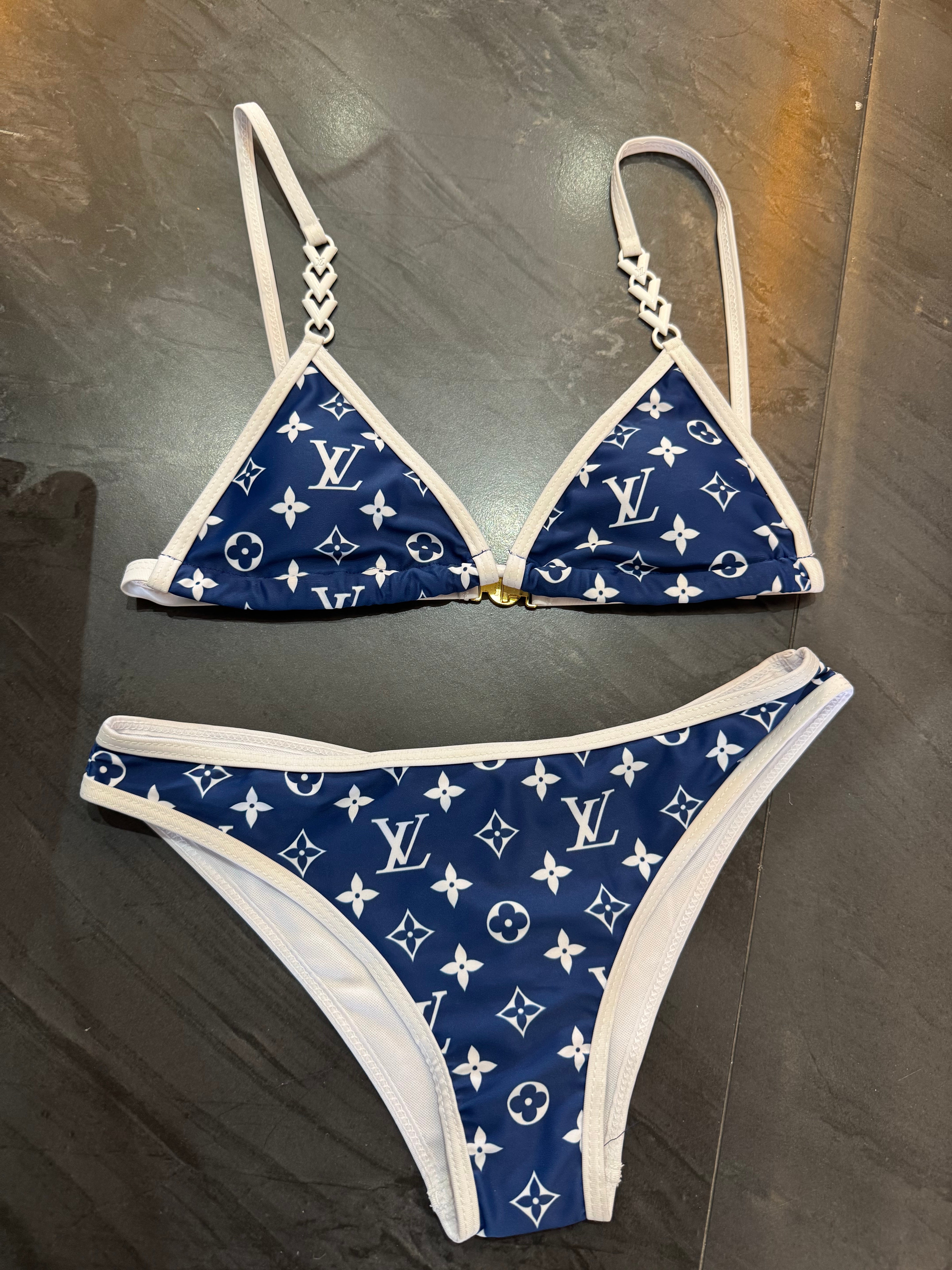 Traje de baño azul LV